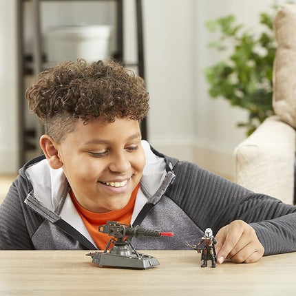 STAR WARS Mission Fleet Expedition Class Hover E-Web Cannon Mandalorian 2.5-Inch-Scale Figure and Vehicle Accessory, Toys for Kids Ages 4 and Up