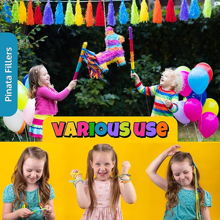 UpBrands 120 Students Incentives Friendship Zipper Bracelets 7.5”, Easter Favors for Kids, Stress Relief Quiet Fidget Toys, Kit for Kids Valentine Gifts, Goodie Bags, Easter Egg Fillers, School Prizes