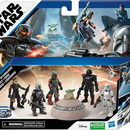 STAR WARS Mission Fleet, 2.5-Inch Scale Mandalorian Action Figure Set with 6 Figures & 8 Accessories, Toys for 4 Year Old Boys & Girls (Amazon Exclusive)
