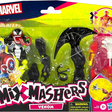 Spider-Man MixMashers Marvel Venom Custom Mix-and-Match Deluxe Action Figure & Accessories, 5-Inch-Scale (12 cm) Super Hero Toys for Kids Ages 4+