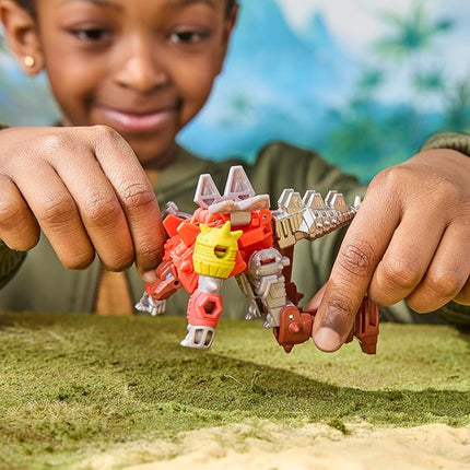 Transformers CYBERWORLD Dinobot Snarl Cyber Changers 4-Inch Action Figure, Quick Change to Dino Mode, Robot Toys for Boys and Girls 6 and Up