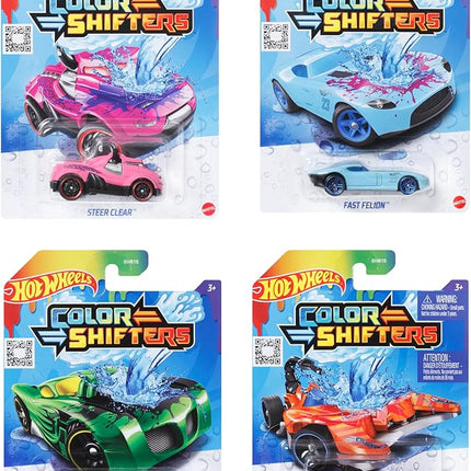 Hot Wheels Toy Car, 1:64 Scale Color Shifters Vehicle with Repeat Color Change in ICY Cold or Very Warm Water (Styles May Vary)