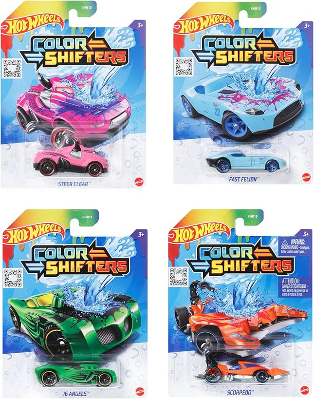 Hot Wheels Toy Car, 1:64 Scale Color Shifters Vehicle with Repeat Color Change in ICY Cold or Very Warm Water (Styles May Vary)