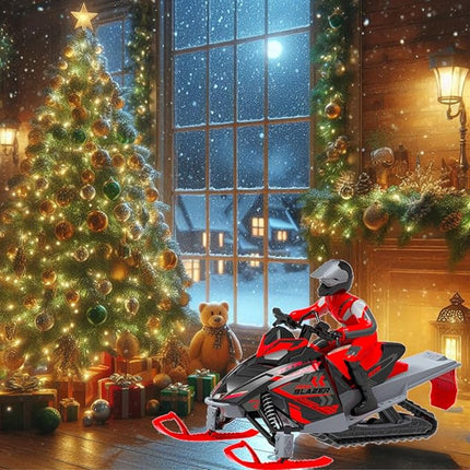 POCO DIVO Trail Blazer Snowmobile, 19” RC Tracked Snow Motorcycle Skimobile, 1/6 Racing Sports Motorbike, Dual Ski Snowboards Off-Road Sledge Motor Sled, Raido Control Tractor Rider Switchback Vehicle