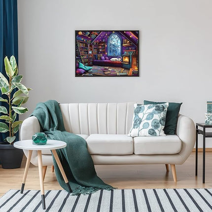 White Cat Jigsaw Puzzle 1000pcs - Adult Jigsaw Puzzles with White Cat Lying On The Sofa, Large DIY Brain Teaser for Family Fun, Scratch-Resistant Paper Puzzles, Home Decor Gift Adults Puzzle