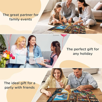 500 Pieces Puzzle for Adults, Country Shop Puzzle for Adults Children, Elder Man and Golden Dog Jigsaw Puzzle 500 Pieces, Fun and Challenging Family Game Great Gift Idea 20.5 * 15 in