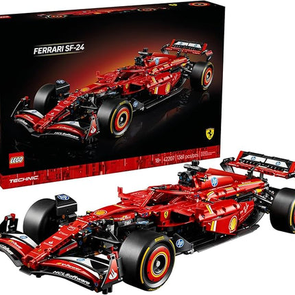 LEGO Technic Ferrari SF-24 F1 Model Car Kit - Building Set for Adults, Ages 18+ with Realistic Features - Gift for Birthdays - Gift for Christmas - 42207