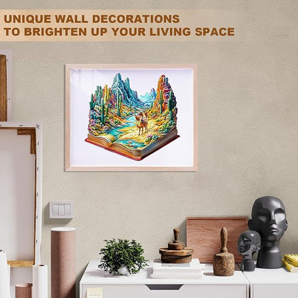 Wooden Puzzles for Adults, Wooden Jigsaw Puzzles for Adults Kids, Vibrant Wilderness Unique Shaped Wood Puzzles Adult, Creative Gifts for Friends Family Game, Home Decor(11.4 * 10.6in 170pcs)