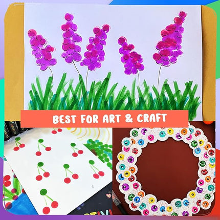 Chalkola 16 Washable Dot Markers for Toddlers | w/ 50 Page Coloring Activity Book Kit, Bingo Daubers | Preschool Paint Dot Art Set - Toddler Painting Craft and Art Supplies for Kids Ages 1, 2, 3, 4 5