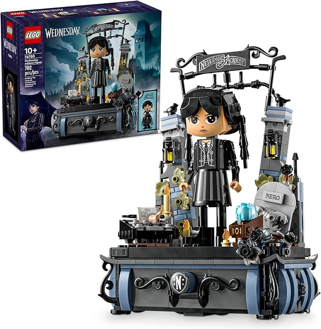 LEGO Wednesday Addams Figure - Building Toy for Kids, Girls & Boys, Ages 10+ - Collectible Wednesday Addams Doll with Display for Fans - Gift Idea for Birthday - 76780