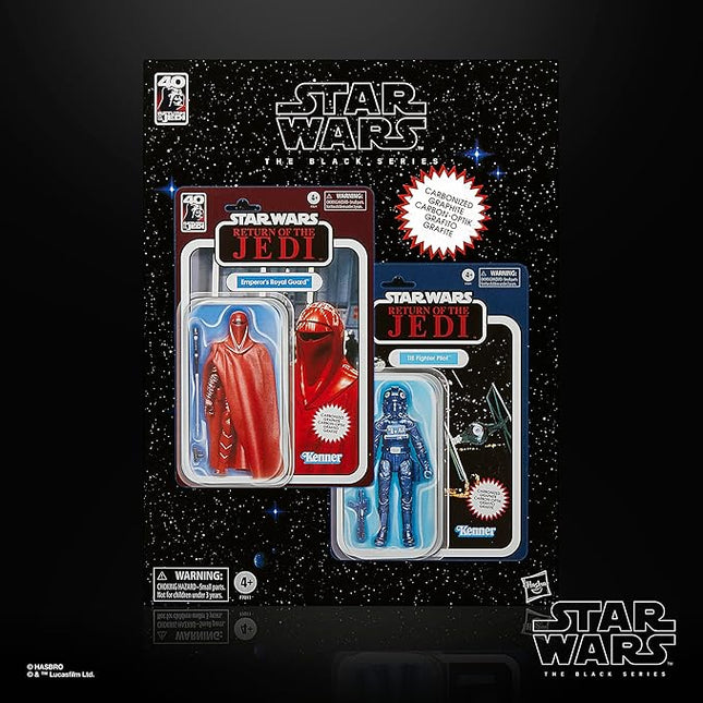 STAR WARS The Black Series Carbonized Collection Emperor’s Royal Guard & TIE Pilot, Return of The Jedi 6-Inch Action Figures (Amazon Exclusive)