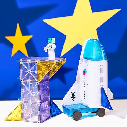 MAGNA-TILES Space 32-Piece Magnetic Construction Set, The Original Magnetic Building Brand