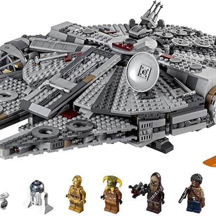 LEGO Star Wars Millennium Falcon 75257 Building Set - Starship Model with Finn, Chewbacca, Lando Calrissian, Boolio, C-3PO, R2-D2, and D-O Minifigures, The Rise of Skywalker Movie Collection