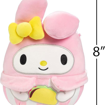 Squishmallows 8" My Melody with Taco Food Truck Series Plush - Official Kellytoy - Collectible Soft & Squishy Sanrio Hello Kitty Stuffed Animal Toy - Gift for Kids, Girls & Boys - 8 Inch