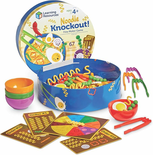 Learning Resources Noodle Knockout! Fine Motor Game Math Busy Board Sensory Bin STEM Toys, Ages 4+
