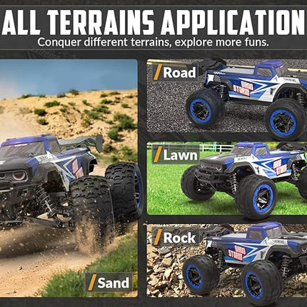 RACENT RC Truck 1:16 4x4 All Terrain RC Car 40KPH High Speed Remote Control Cars for Adults