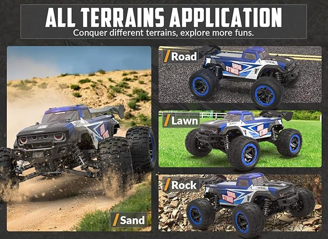 RACENT RC Truck 1:16 4x4 All Terrain RC Car 40KPH High Speed Remote Control Cars for Adults