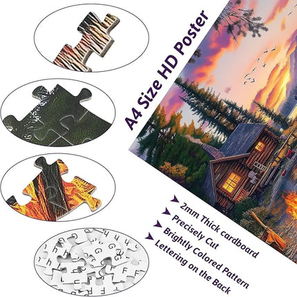 1000 Piece Jigsaw Puzzle for Adults - Challenging Jigsaw Puzzles for Relaxation & Brain Exercise, Premium Quality Adult Puzzle Game for Family Nights (S-Cano)