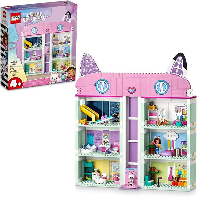 LEGO Gabby's Dollhouse Building Toy - Pretend Play Toy Figures & Playsets for Girls & Boys, Ages 4+ Years - Gift for Christmas - 8 Room Dollhouse W/ 4 Minifigures - 10788