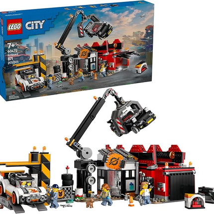 LEGO City Scrapyard with Cars - Building Toy Figures and Playset for Kids, Boys and Girls, Ages 7+ - Learning and Educational Toy for Pretend Play - Gift Idea for Birthdays - 60472