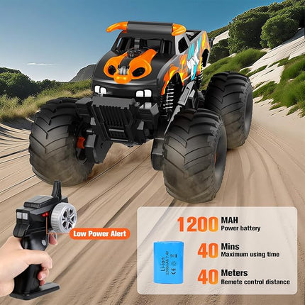 Remote Control Car Monster Truck Toys,4WD Waterproof Off-Road RC Cars for All terrian,1:16 Amphibious Hobby Pick-up Truck Toy Vehicle Gifts for Boys Girls Presents Age 8 9 10 11 12+