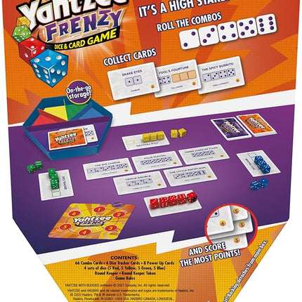 Hasbro Gaming Yahtzee Frenzy Dice & Card Game, Fast-Paced Dice Game, Card Games for Families and Kids, Easy to Learn Family Games, for 2 to 4 Players, Ages 8 and Up