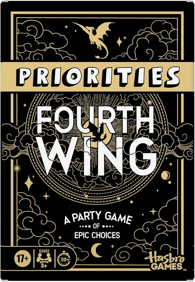 Hasbro Gaming Priorities Fourth Wing Edition Game | Officially Licensed Party Game Inspired by Empyrean Series | Ages 17+ | 3+ Players | 20 Mins.