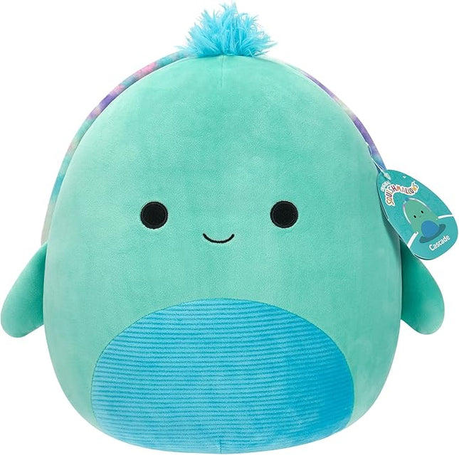 Squishmallows Original 12-Inch Cascade Teal Turtle with Tie-Dye Shell - Official Jazwares Plush