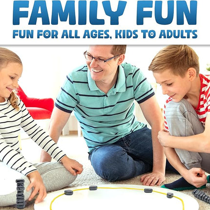 Upgraded (Multi-Level) Magnet Chess Game with String & Stones - Clear & Simple Instructions | Premium Set with 20 Larger & Stronger Stones, Adjustable Rope, 2 Dice & Travel Pouch | for Kids & Adults