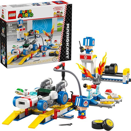 LEGO Super Mario: Mario Kart Toad's Garage - Nintendo Toy Building Set for Kids, Boys & Girls, Ages 8+ - Collectible Mario Kart Toy for Fans with 2 Blue Toad Figures - Gift Idea for Birthdays - 72035