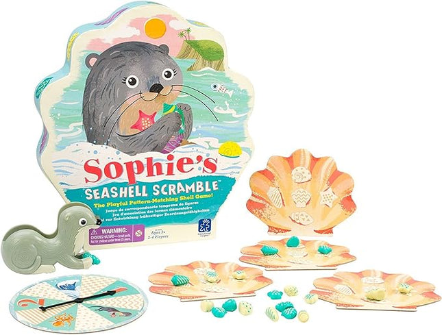 Educational Insights Sophie's Seashell Scramble - Pattern Matching Games for Toddlers 3-5, Preschool Board Games, Toddler Fine Motor Toys, Animal Game, Learning Activities for Kids Ages 3+