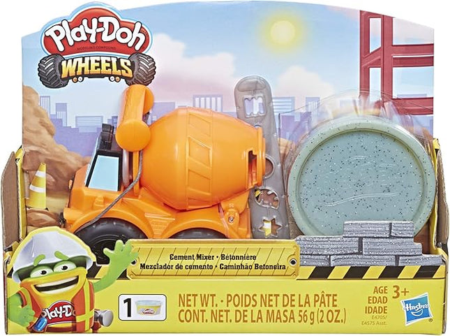 Play-Doh Wheels Mini Cement Truck Toy with 1 Can of Non-Toxic Cement Colored Buildin' Compound