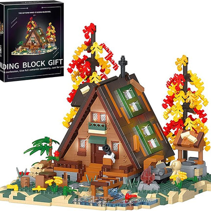 Flowers Wood Frame Cabin Building Blocks Set, Cherry Blossom Bonsai Treehouse Architecture Micro Mini Block Kits Gift for Adults and Kids（2151 Pieces）
