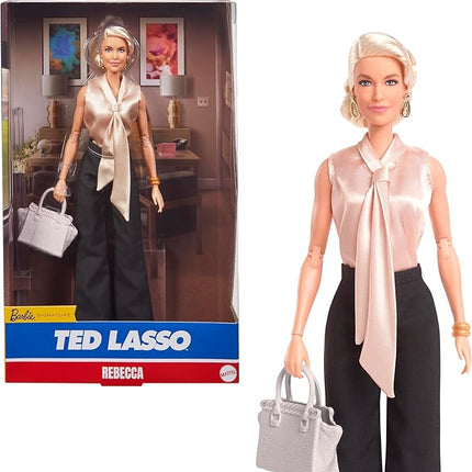 Barbie Signature Fashion Doll, Rebecca from Ted Lasso in Elegant Blouse & Black Slacks, Collectible with Displayable Packaging