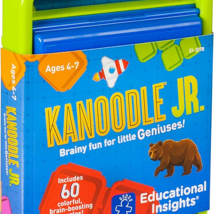 Educational Insights Kanoodle Jr. - 3D Brain Teaser Puzzles, Single Player Brain Game, Fun Travel Games for Kids, Challenging Logic Puzzle Games and Gifts for Boys & Girls Ages 4+