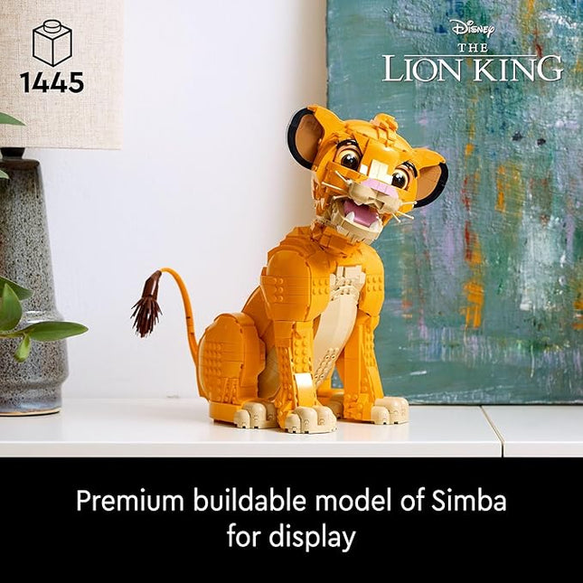 LEGO Disney Young Simba The Lion King Building Sets for Adults - Buildable Disney Figurine for Display, Ages 18+ - DIY Kits & Crafts for Fans of Movie - Collectible Disney Birthday Gift - 43247