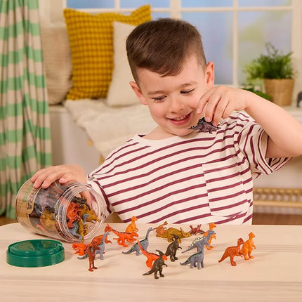 Terra by Battat – 60 Pieces Dinosaur Figures Assorted Mini Plastic Animals for Kids Birthday Party Supplies Decorations Educational Toy Playset 3+ Years