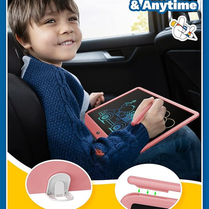 TEKFUN Teen Girl Gifts Ideas, 15inch LCD Writing Tablet for Kids Age 8-10 and Up, Doodle Board 4 5 6 7 Year Old Girl Toys, Mothdays Day Gifts Homeschool Supplies Easter Gifts for Adults(Pink)