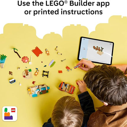 LEGO Bluey: Bluey’s Beach & Family Car Trip - Toddler Learning Toy for Kids 4+ - Includes Bluey, Bingo, and Mum Minifigures - Birthday Gift for Boys and Girls, Ages 4+ - 11202