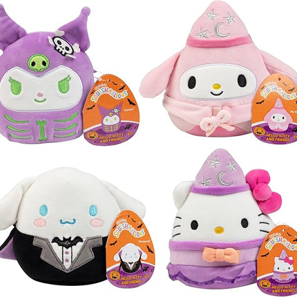 Squishmallows 5-Inch Halloween Hello Kitty Squish 2025 Value Pack - Get Four Mini Officially Licensed Sanrio - Collectible Soft & Squishy Stuffed Animal Toy - Gift for Kids, Girls & Boys