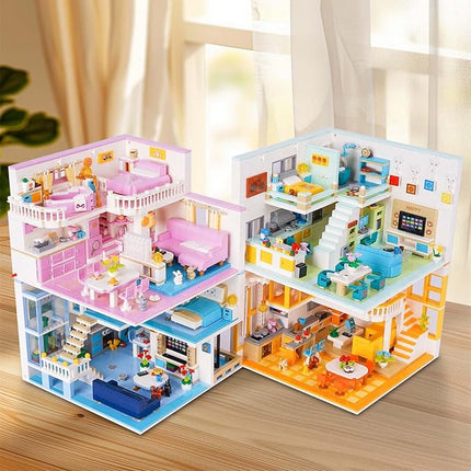 Friends House Building Block Set, Pets Collection Small Brick Model Set, Creative Mini Toy Building Sets, Children’s Day Birthday for Teens Kids Boys Girls 8+, 1048 PCS