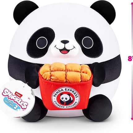 Snackles Series 2 8-inch by ZURU Cuddly Squishy Comfort 8-inch Plush with Licensed Snack Brand Accessory (Panda&Panda Express Chicken)