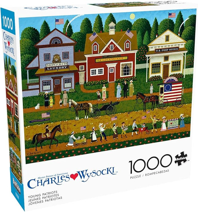 Buffalo Games - Charles Wysocki - Young Patriots - 1000 Piece Puzzle - Challenging Puzzle Perfect for Game Nights - Finished Size is 26.75 x 19.75