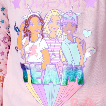 INTIMO Mattel Girls' Barbie Dream Team Unicorn Best Friend Sleep Pajama Set