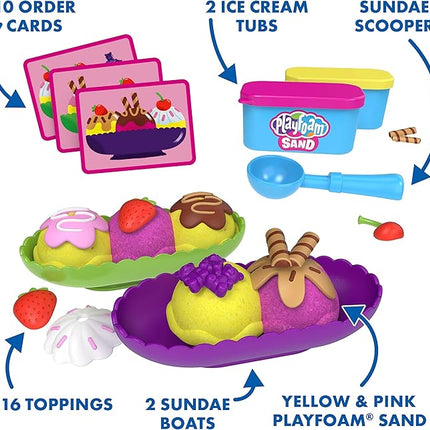 Educational Insights Playfoam Sand Ice Cream Sundae Set, Play Sand, Sensory Toy, Gift for Kids Ages 3+