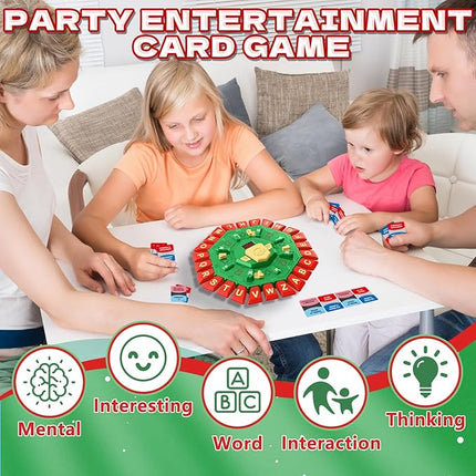 Word Game Family Board Game with Digital Display Timer, 2 Modes, 35 Cards, Fun Fast-Paced 24-Letter Game for Kids & Adults, 2+ Players, Ages 3 & Up