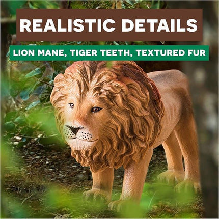Terra by Battat – Realistic Jungle Animal Figurines, Plastic Lion, Tiger & Gorilla Toys – Collectible Animal Toys for Kids & Toddlers, Pretend Play, Educational Toy 3+ Years