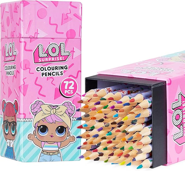 L.O.L. Surprise! Colouring Pencils for Kids 72 Pencils Colouring Box Assorted Colours Art Supplies Children Girls Gifts