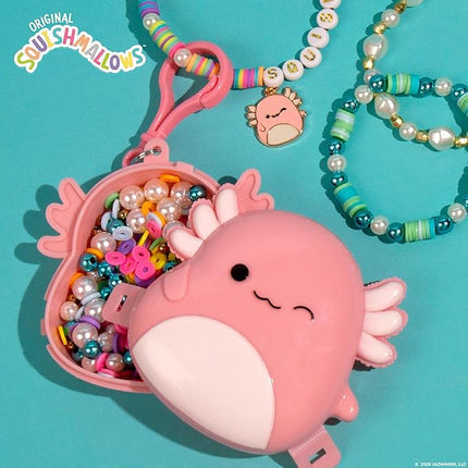 Squishmallows Original Archie The Axolotl Bracelet Kit, Friendship Bracelet Kit, Charm Bracelet Making Kit, Gifts for Girls, for Boys, Craft Kits