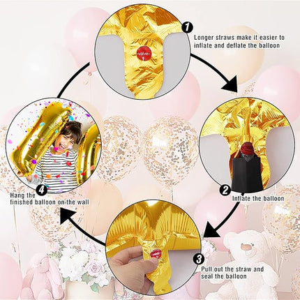 Smlpuame 40 inch Number Balloon 0-9 Gold Large Number 21 Balloons,Digital Balloons for Birthday Party Celebration Decorations Supplies, Helium Foil Number Balloons for Wedding Anniversary
